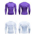 Camiseta deportiva Dry Fit de alta calidad para hombre, camiseta deportiva para gimnasio y Fitness MMA, camiseta para correr, compresión, transpirable, Rashguard integral