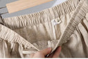 Casual Cotton Linen Wide Leg Pants Women's Summer New Sle Slimming Loose Straight Tube Linen Nine Points Pants