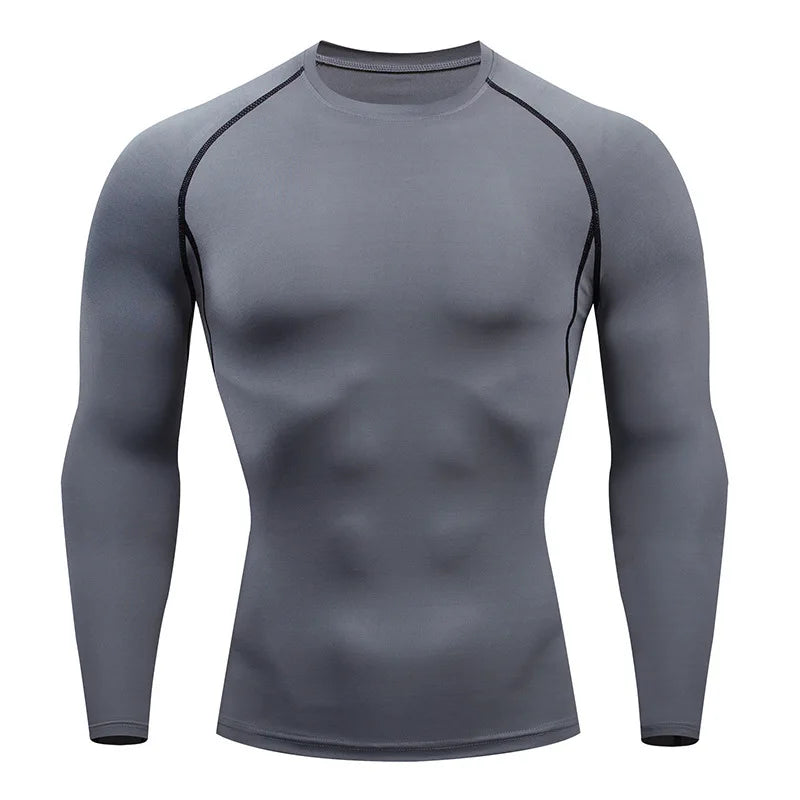 Camiseta deportiva Dry Fit de alta calidad para hombre, camiseta deportiva para gimnasio y Fitness MMA, camiseta para correr, compresión, transpirable, Rashguard integral