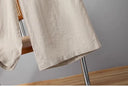 Casual Cotton Linen Wide Leg Pants Women's Summer New Sle Slimming Loose Straight Tube Linen Nine Points Pants