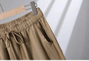 Casual Cotton Linen Wide Leg Pants Women's Summer New Sle Slimming Loose Straight Tube Linen Nine Points Pants