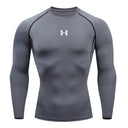 Camiseta de compresión para correr para hombre, camisetas deportivas de manga larga, sudadera para gimnasio y Fitness, chándal para correr, camisetas atléticas para hombre