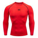 Camiseta de compresión para correr para hombre, camisetas deportivas de manga larga, sudadera para gimnasio y Fitness, chándal para correr, camisetas atléticas para hombre