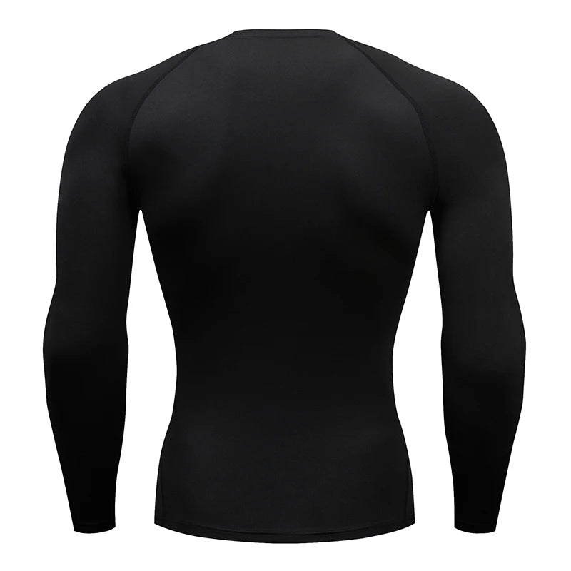 Camiseta de compresión para correr para hombre, camisetas deportivas de manga larga, sudadera para gimnasio y Fitness, chándal para correr, camisetas atléticas para hombre